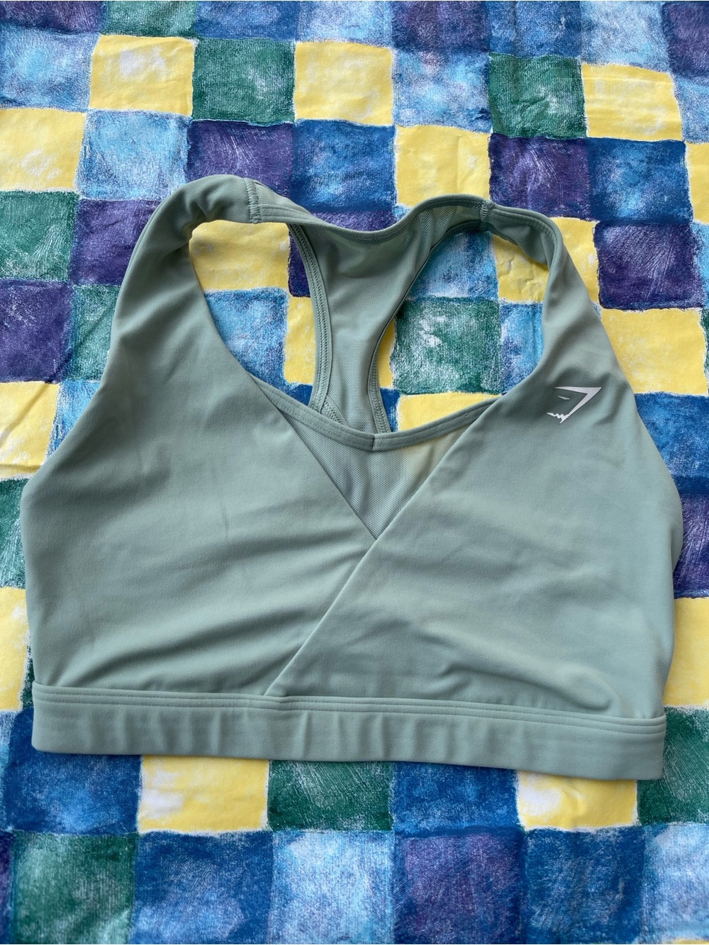 Gymshark Olive Sage Racerback Sports Bra